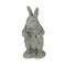 Alice in Wonderland White Rabbit Light Gray Finish Statue 14 in-CEMENT